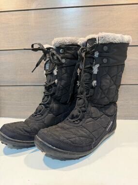 Columbia Womens Minx Mid II Omni-Heat Snow Boot Black Sz 6 Waterproof